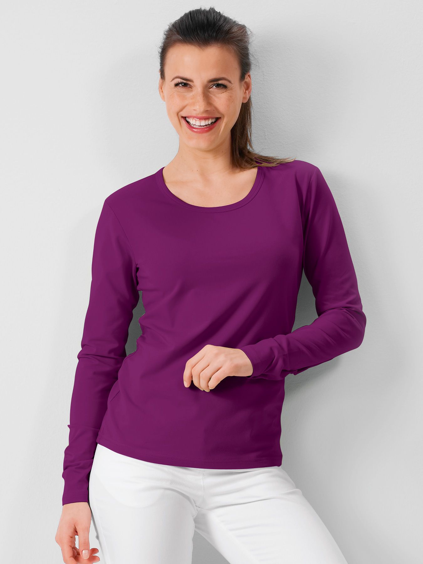 Langærmet t-Shirt ZAMORA, 60°-vask