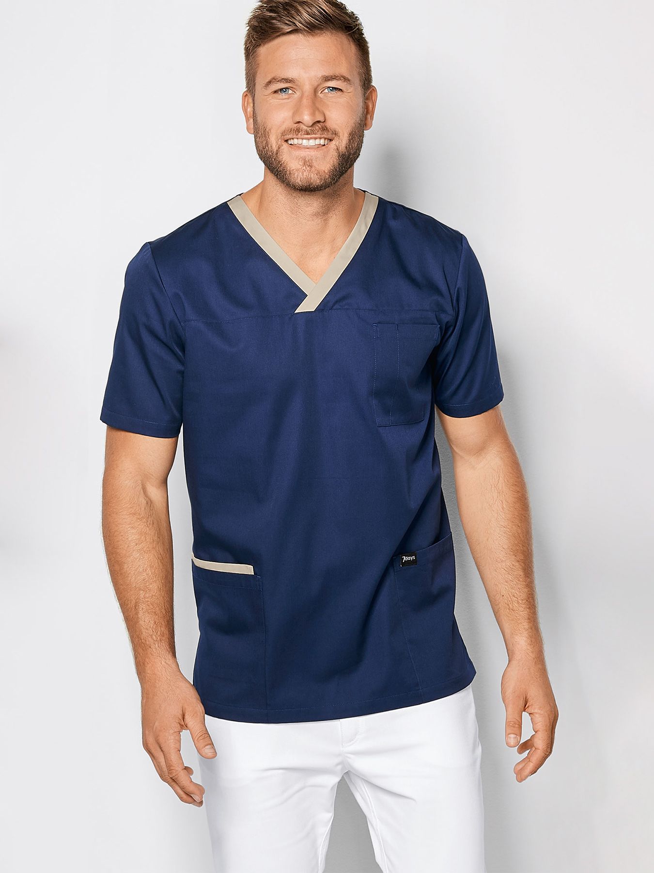 Unisex overdel m/v-hals