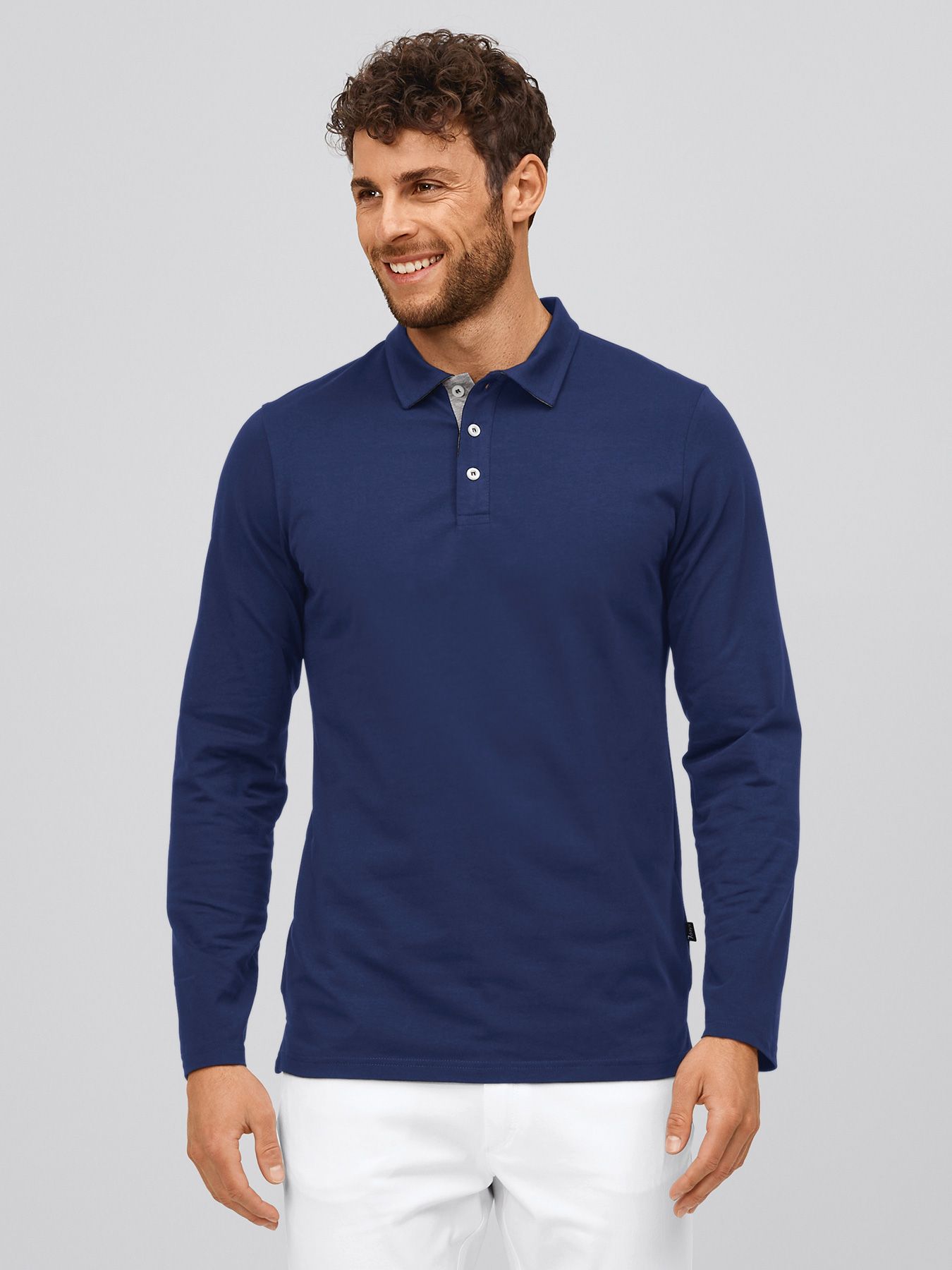 Poloshirt ALGIER, single jersey - langærmet