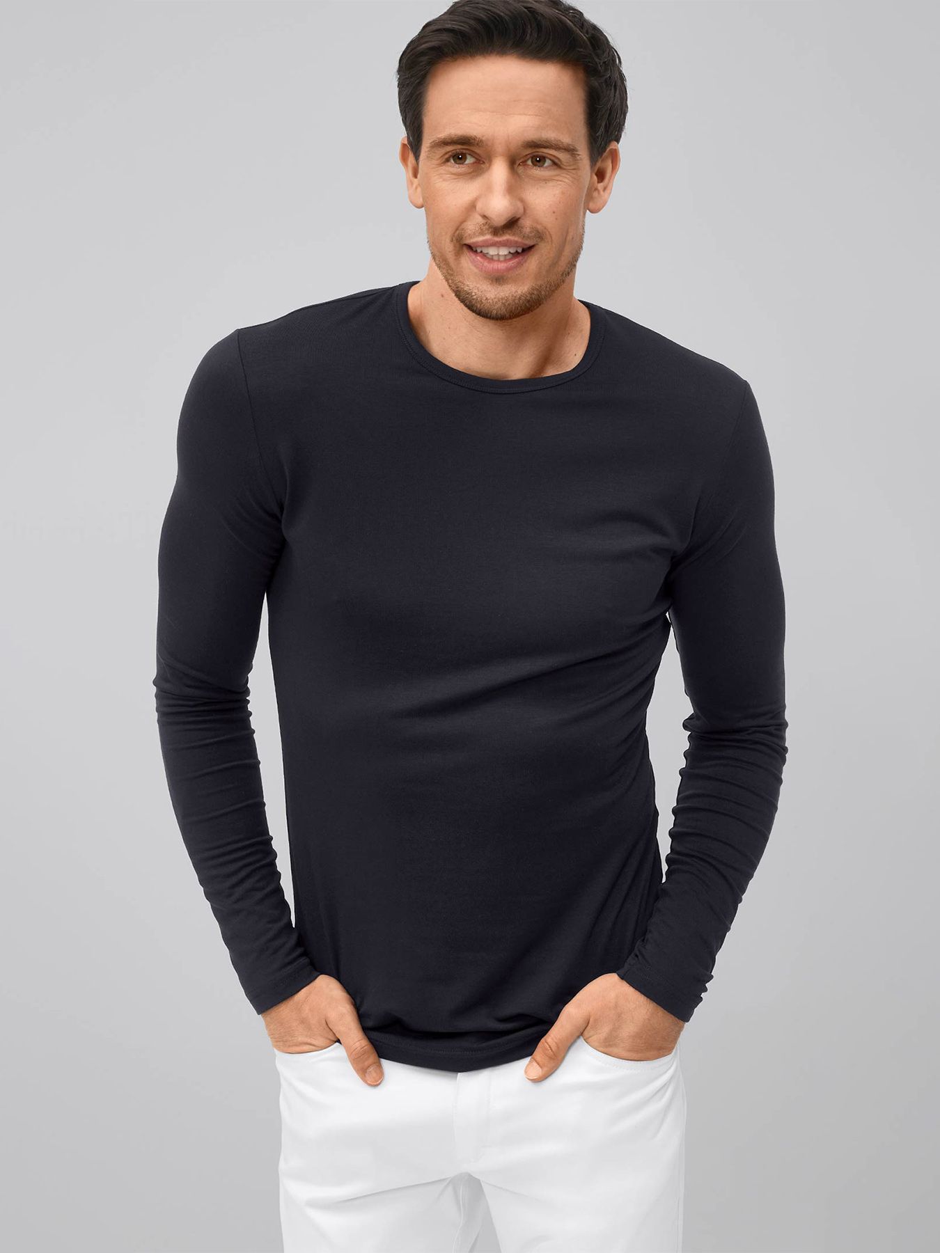 Langærmet T-shirt Lyocell