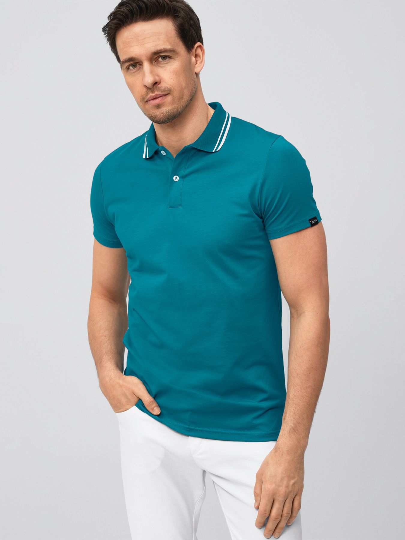 Unisex polo, single jersey
