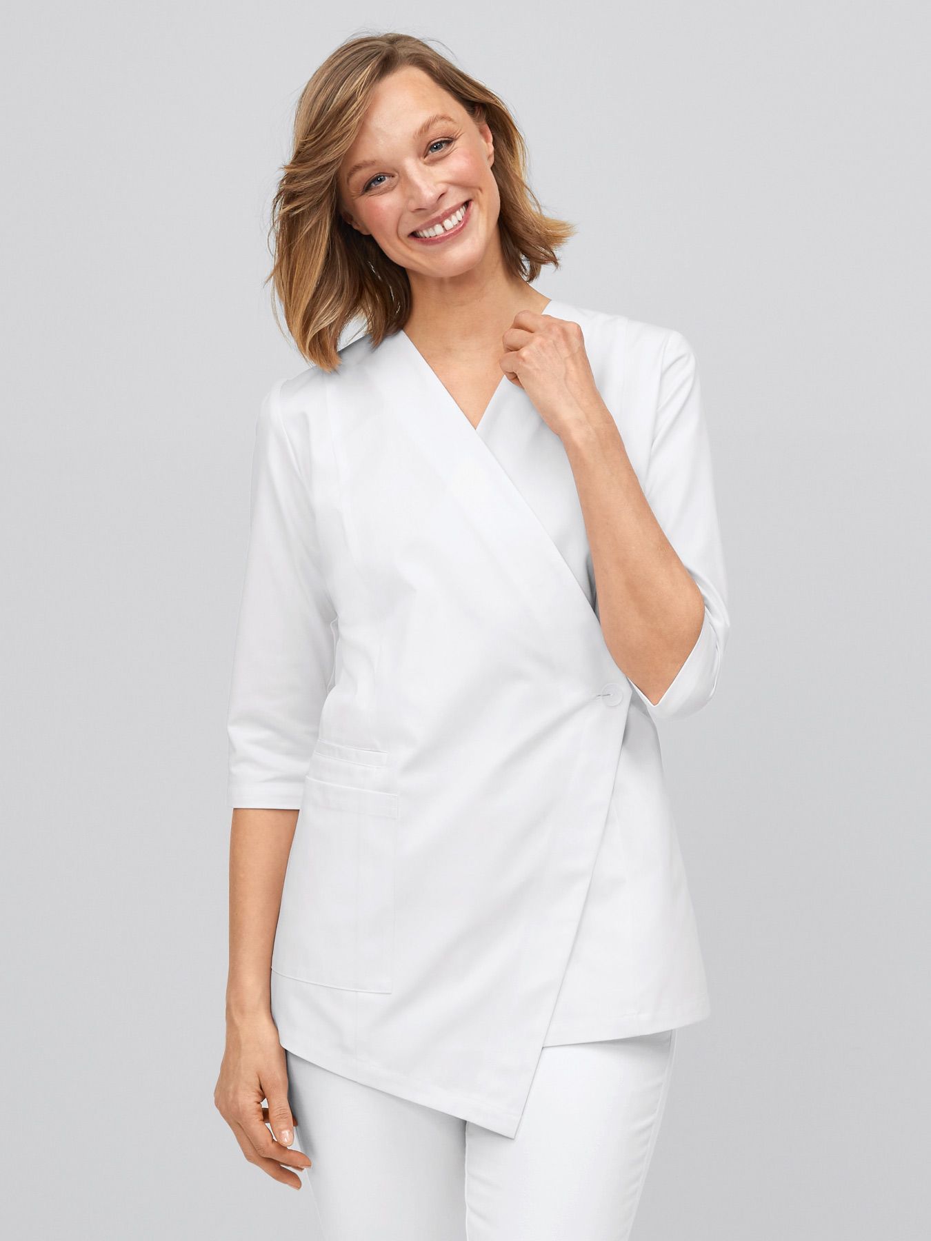 Dametunika m/asymetrisk front