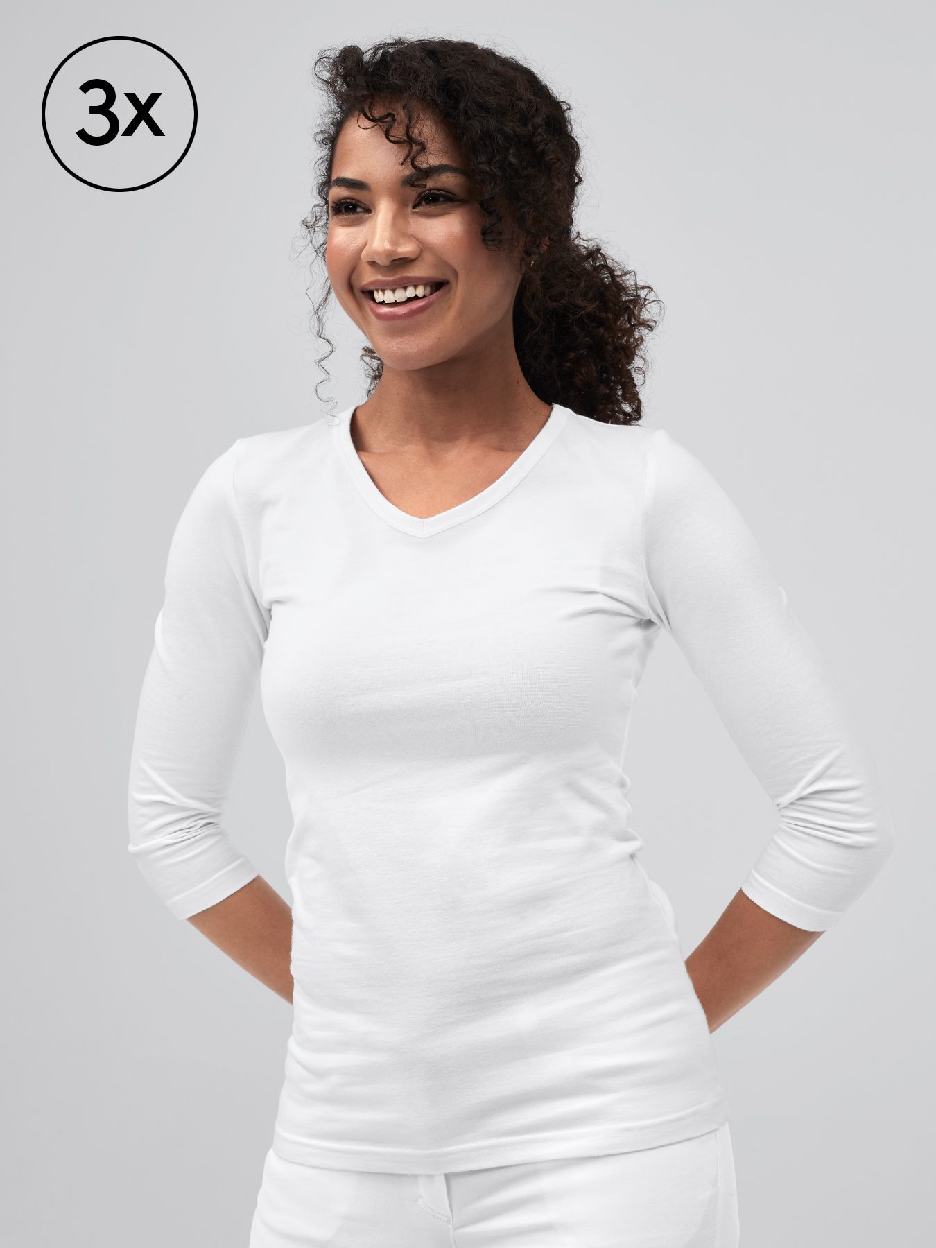 Unisex t-shirt PAU 3/4 ærmer 3-pak
