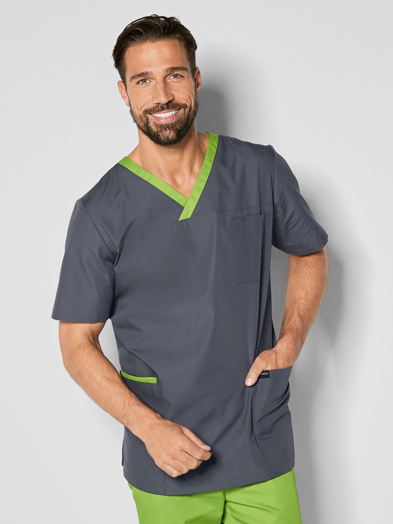 Unisex overdel m/v-hals