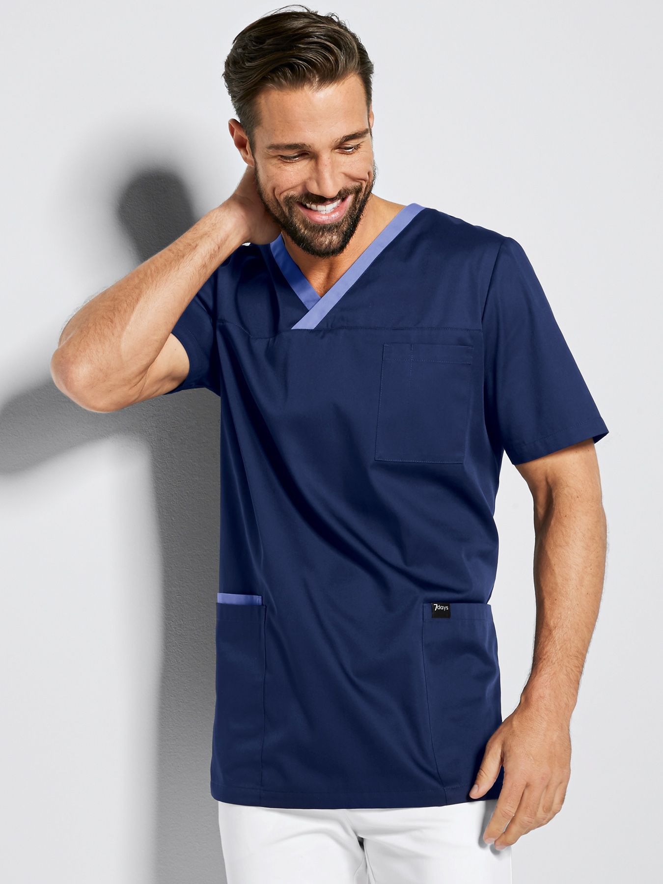 Unisex overdel m/v-hals
