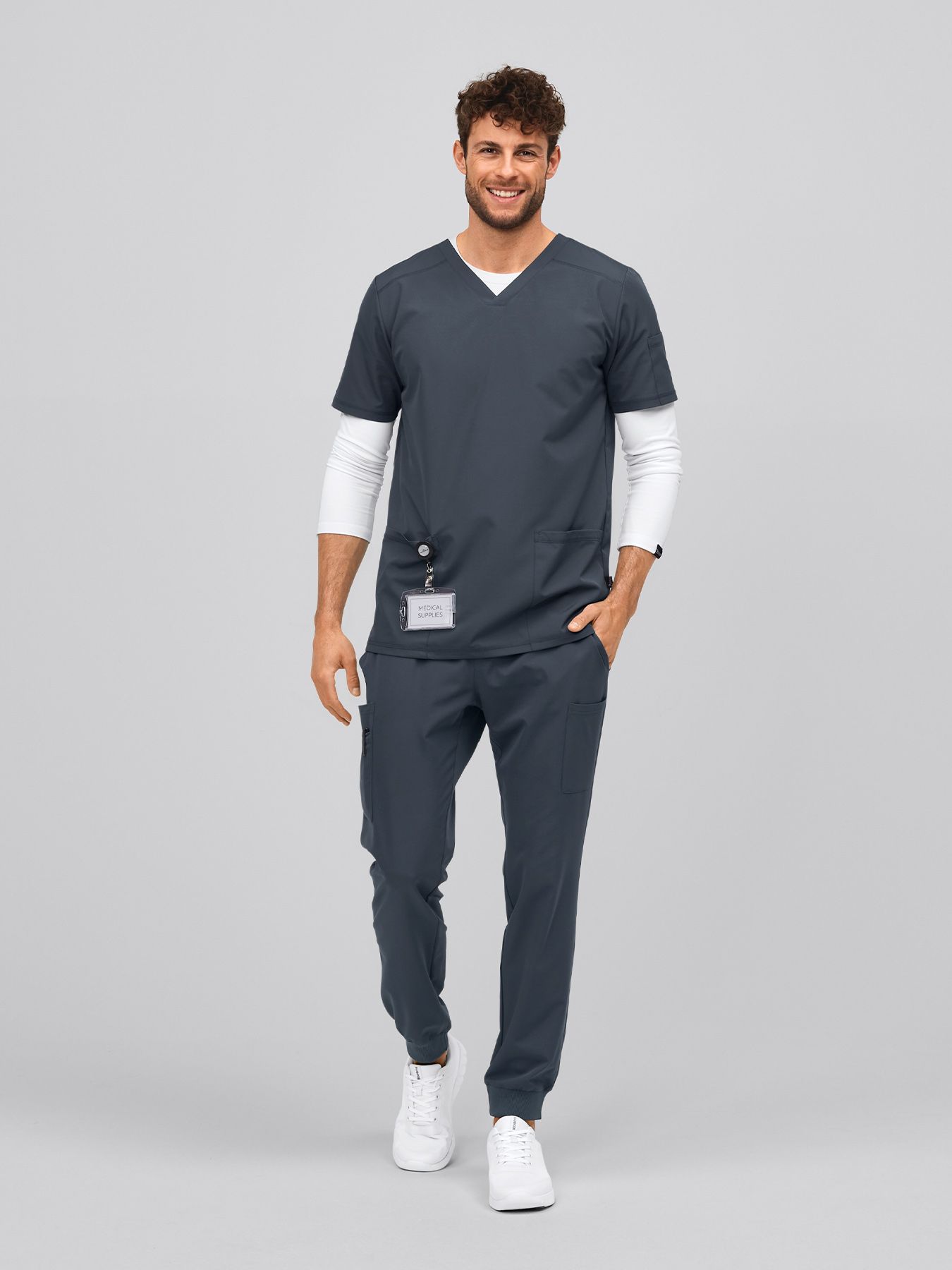 Unisex overdel ANDREAS med v-hals