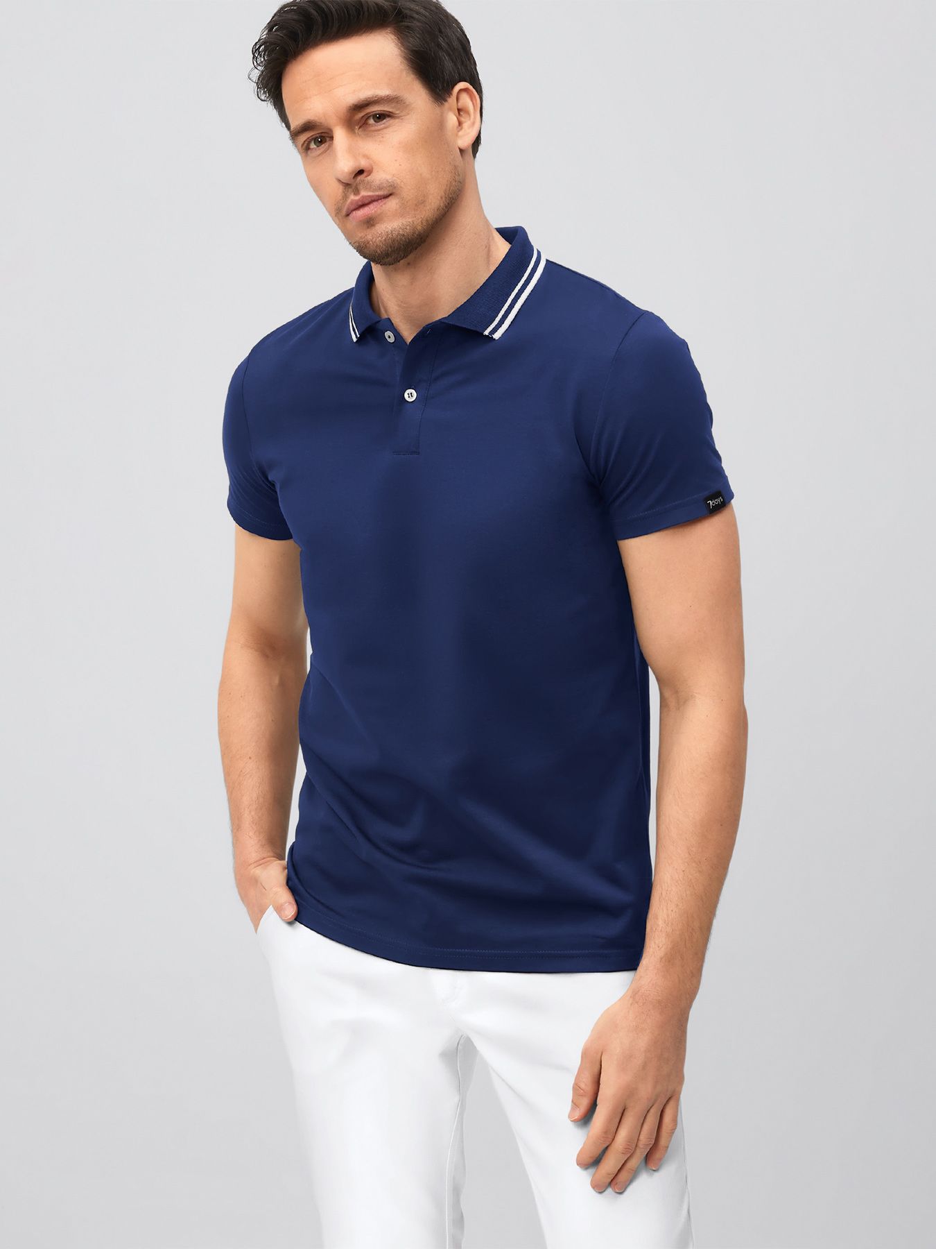 Unisex polo, single jersey