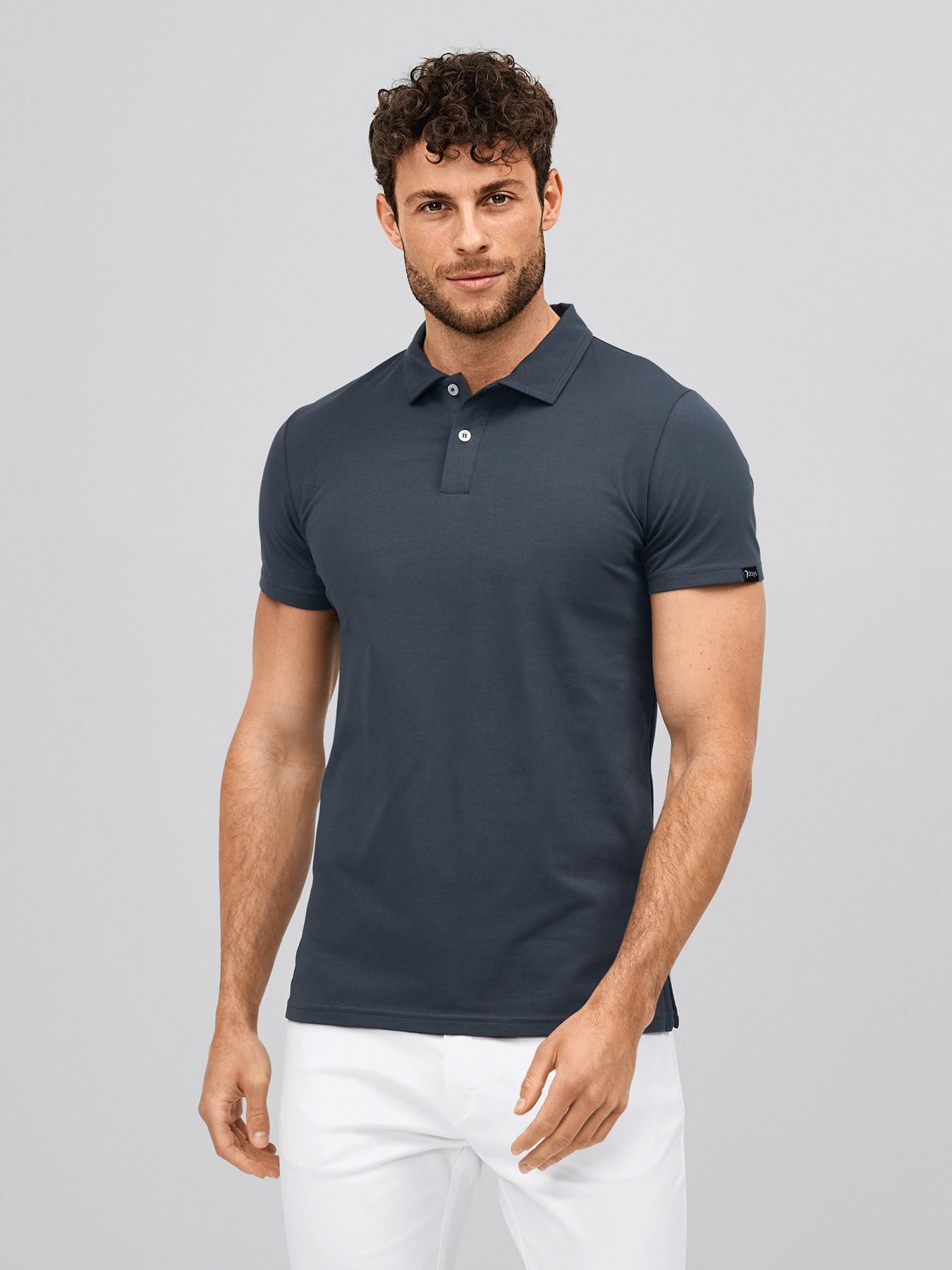 Unisex polo MADRID, single jersey