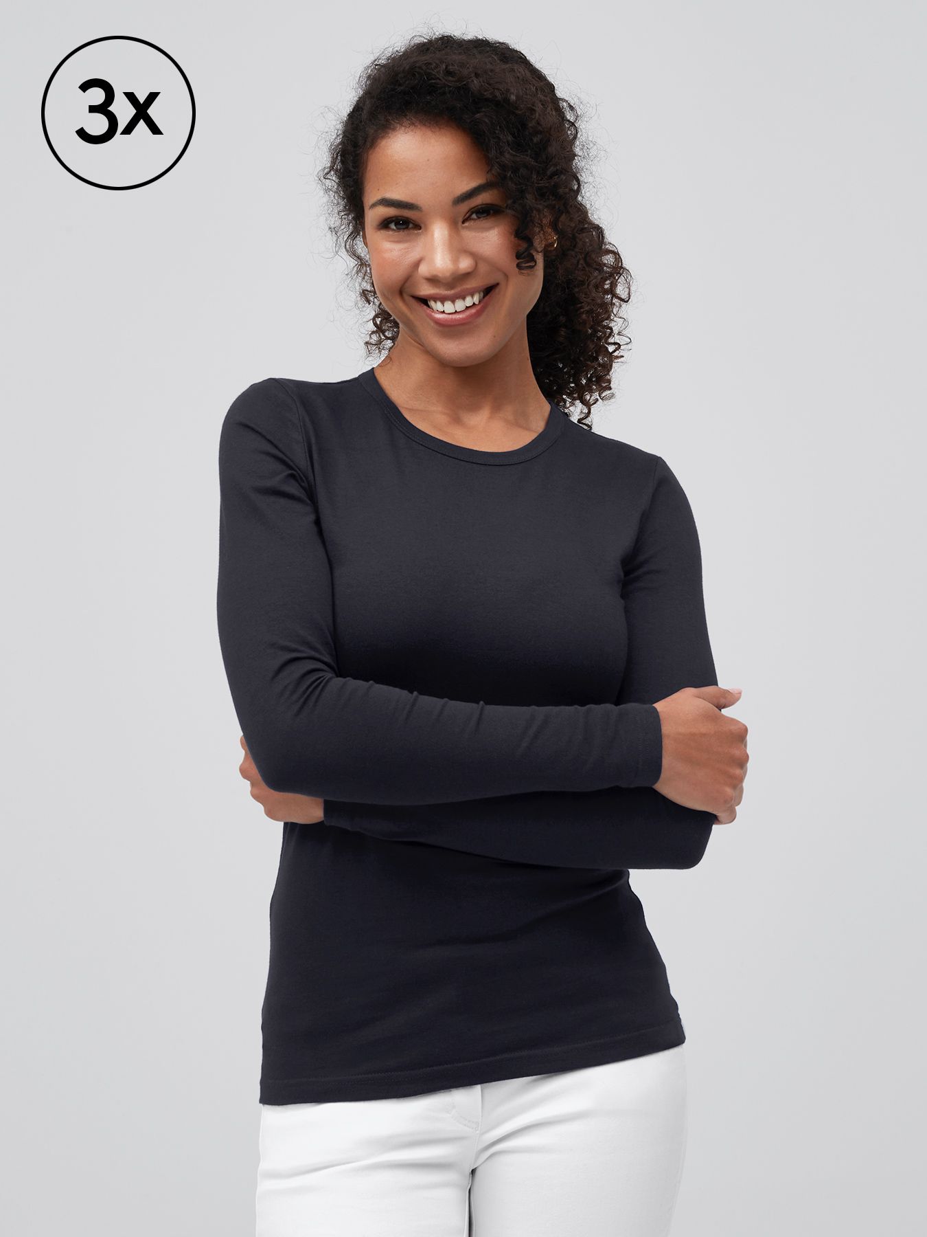 Langærmet t-shirt GENT 3-pak